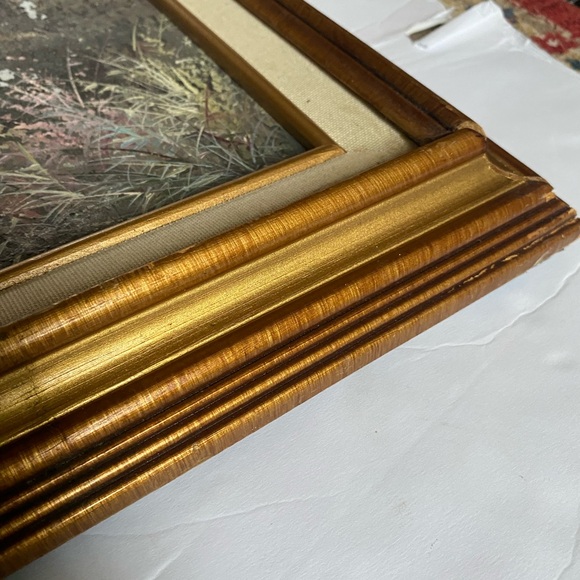 Original Oil Painting By M. Henderson Eagle Flying Through Forest Signed/Framed - Picture 6 of 10